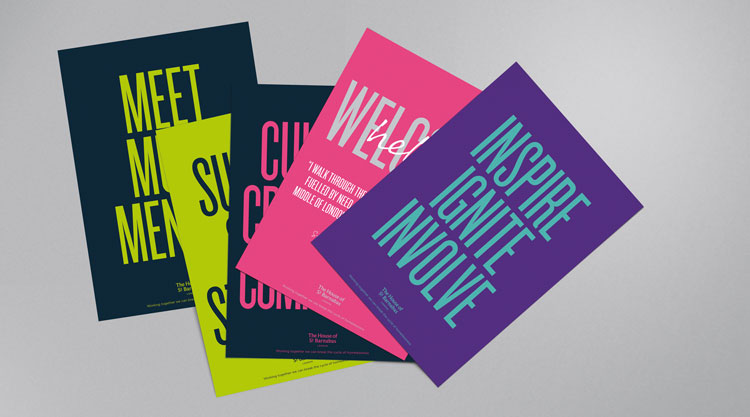 倫敦慈善機構HOSB品牌形象設計，突出對比和不協調