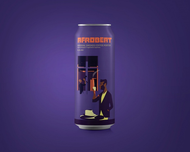 Beatzniks系列啤酒易拉罐插圖包裝設計