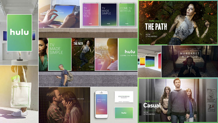 美國流媒體視頻網站Hulu企業形象設計案例/視覺識別系統解析