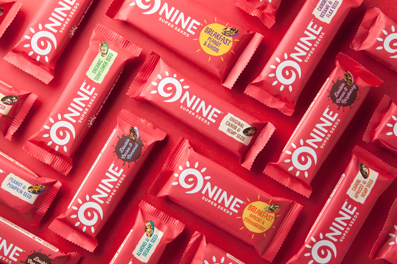 9Nine零食品牌logo設(shè)計，食品包裝設(shè)計