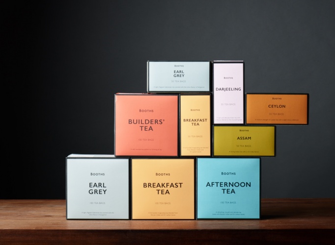 貨架陳列茶葉零售產品包裝設計，簡約現代