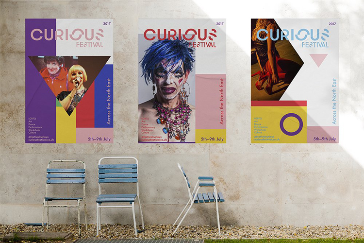 藝術節品牌標識設計，以廣為人知的彩虹旗為基礎