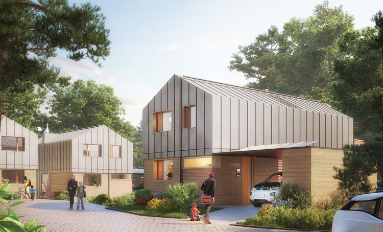 nHouse模塊化住宅的房屋建筑公司logo設計， vi設計