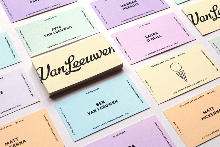 美國冰淇淋品牌Van Leeuwen Artisan品牌vi設(shè)計和包裝設(shè)計