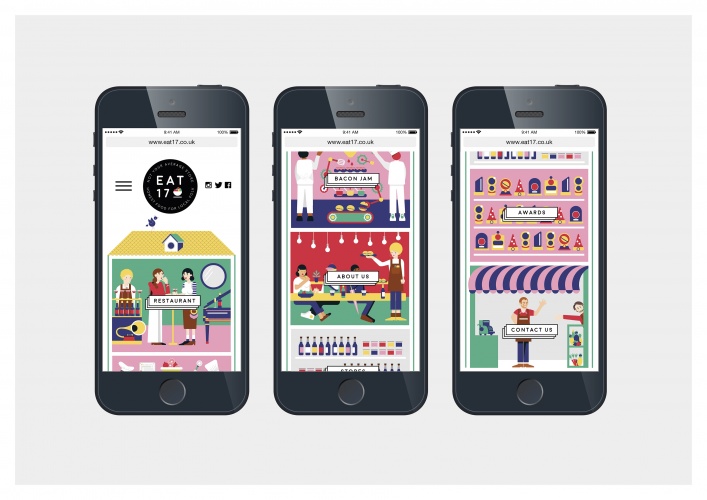 17號餐廳插畫形象設(shè)計