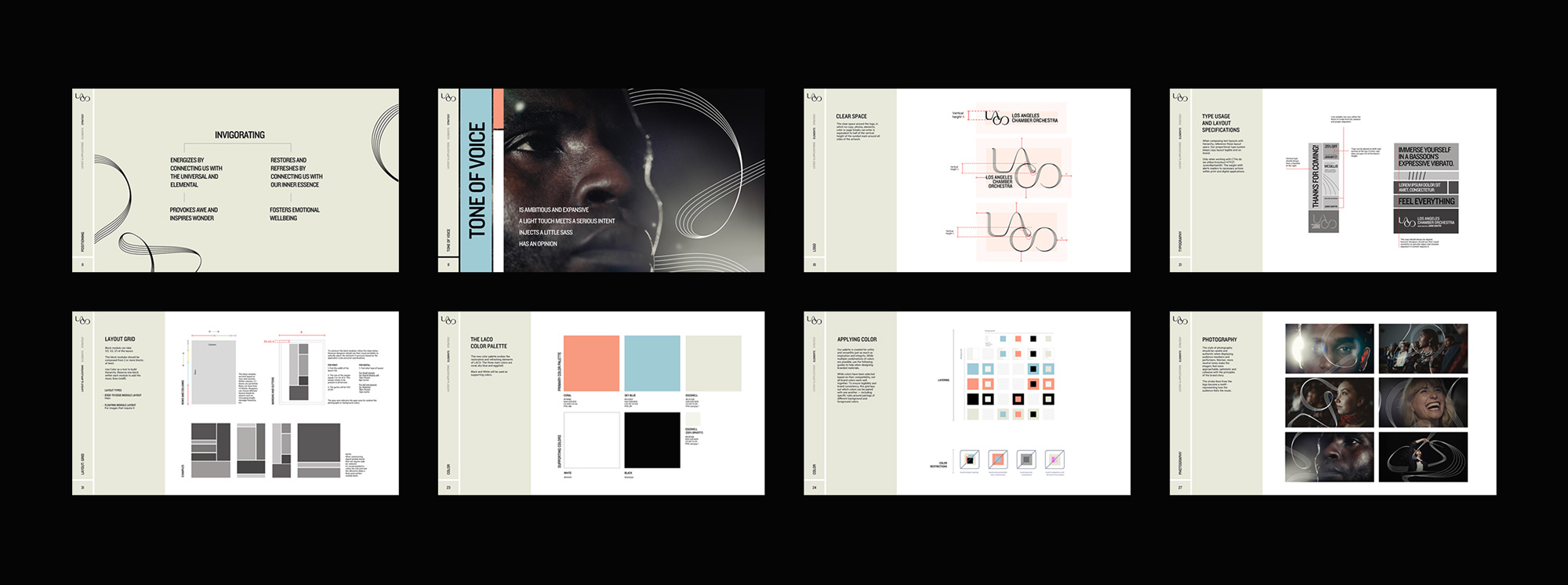 洛杉磯管弦樂隊(duì)LACO視覺形象設(shè)計(jì)，vi設(shè)計(jì)