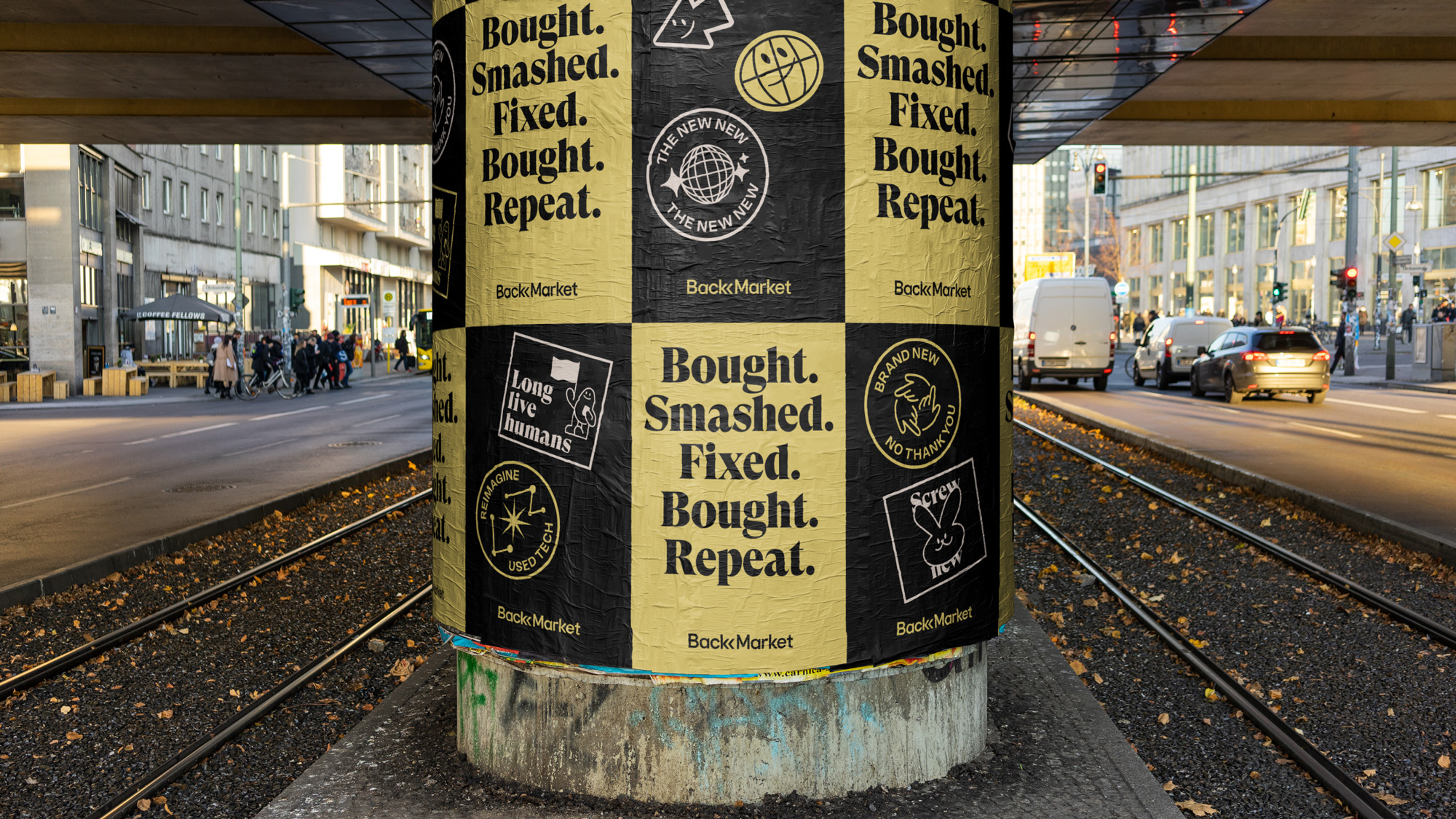 Back Market電子設備翻新服務商公司vi設計，戶外廣告設計