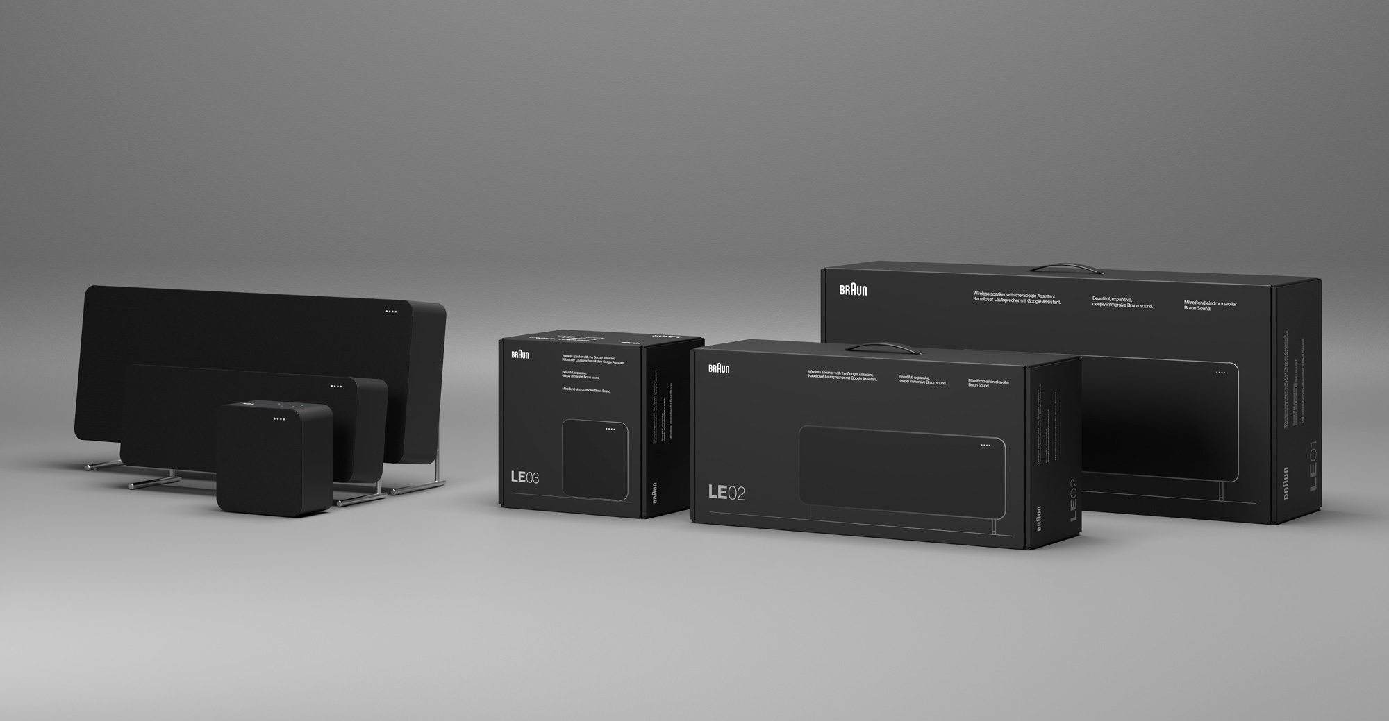 Braun音響音箱企業logo設計，包裝設計